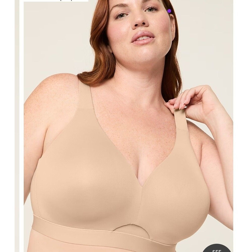 Cacique Womens Comfort Bliss Microfiber Lightly Lined No Wire Bra Size 46DDD